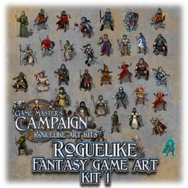 Roguelike Fantasy game art kit 1 - "Characters, Monsters, Creatures, Items & Objects" - Image 3