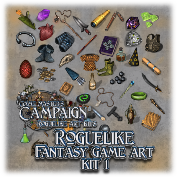 Roguelike Fantasy game art kit 1 - "Characters, Monsters, Creatures, Items & Objects" - Image 2